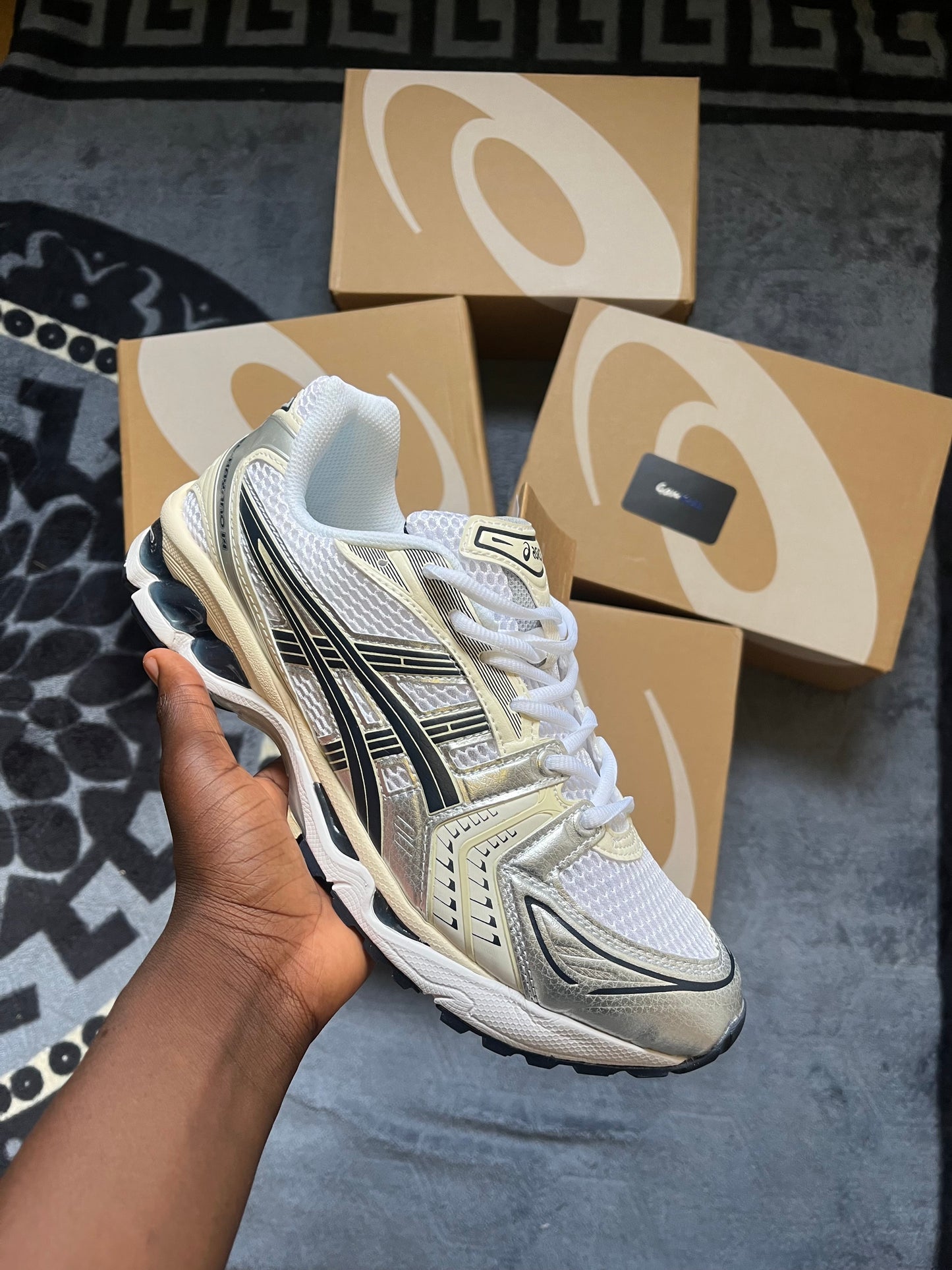 GEL-KAYANO 14-WHITE/MIDNIGHT ASICS